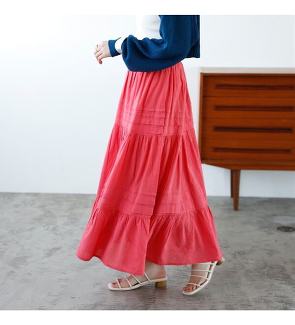 GeeRA（ジーラ）の「タックティアードマキシスカート（ロングスカート）」｜詳細画像
