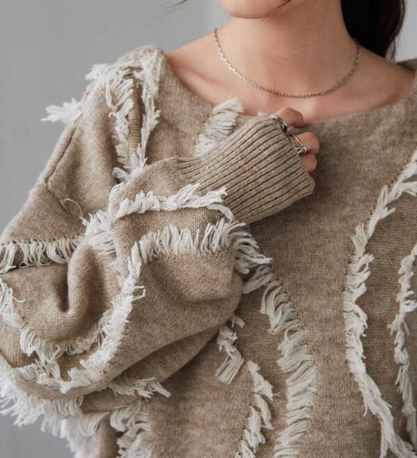 RANAN（ラナン）の「ニュアンスフリンジニット（ニット・セーター）」｜詳細画像