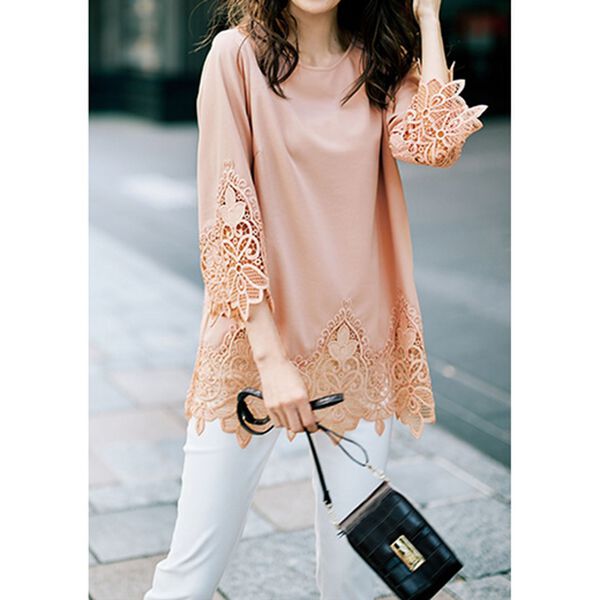 RANAN（ラナン）の「裾レース使いチュニック（チュニック）」｜詳細画像