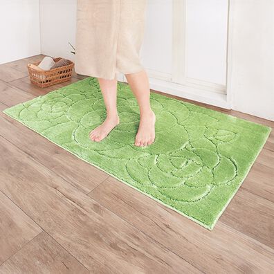 「ローズ柄大判バスマット（バスマット）」