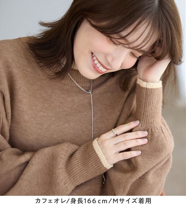 Viola e Viola（ヴィオラ エ ヴィオラ）の「洗えるもちもち　ゆるニットプルオーバー（ニット・セーター）」｜詳細画像