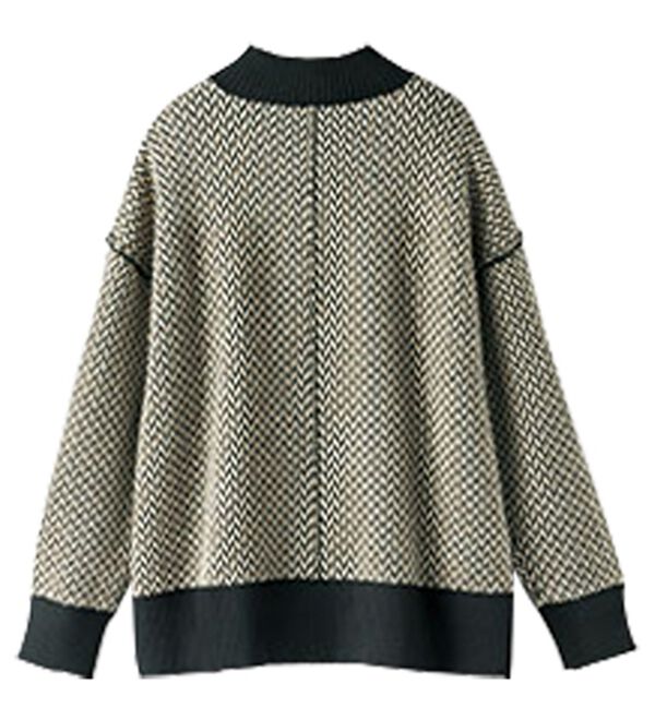 BELLUNA（ベルーナ）の「幾何柄ジャカードニットプルオーバー（ニット・セーター）」｜詳細画像