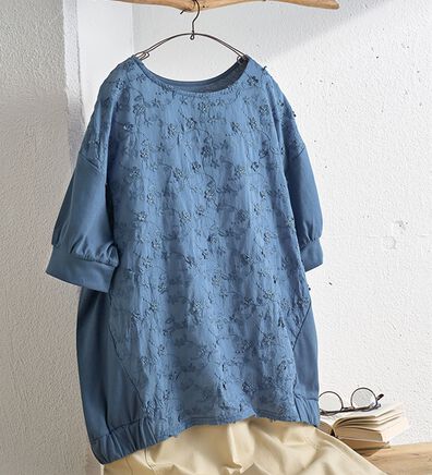 BELLUNA（ベルーナ）の「＜＆ｃｏｃｏｃｈｉ＞３Ｄレース切替コクーンブラウス（チュニック）」