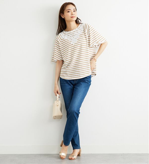 BELLUNA（ベルーナ）の「レース使いポンチョデザインプルオーバー（カットソー）」｜詳細画像