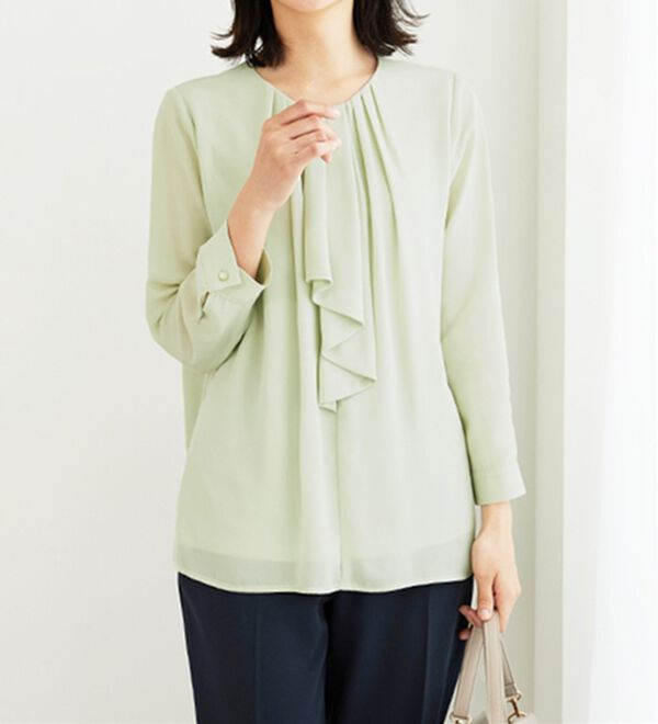 BELLUNA（ベルーナ）の「＜セレモニースタイル＞ボウタイデザインブラウス（ブラウス）」｜詳細画像