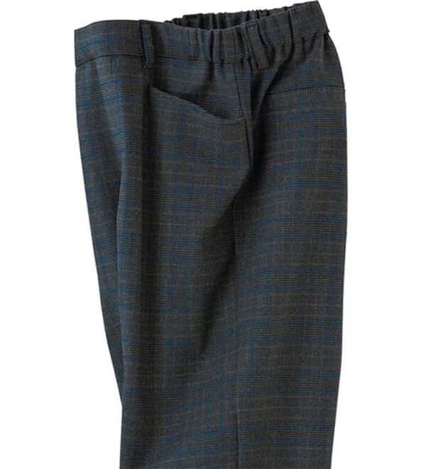 BELLUNA（ベルーナ）の「ソフトタッチ上品美ピンタックパンツ（フルレングスパンツ）」｜グレンチェック