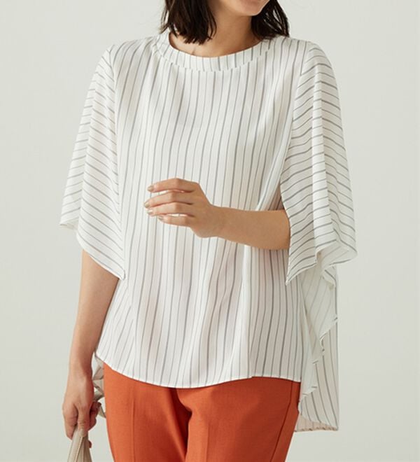 BELLUNA（ベルーナ）の「ＵＶ対策！涼やかケープ風ブラウス（ブラウス）」｜詳細画像
