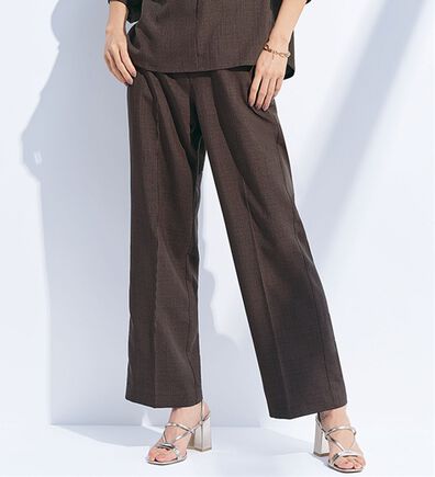 BELLUNA（ベルーナ）の「ひんやりリネンライク素材ワイドパンツ（フルレングスパンツ）」