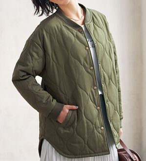 BELLUNA（ベルーナ）の「中わたキルトシンプルブルゾン（ブルゾン）」｜詳細画像