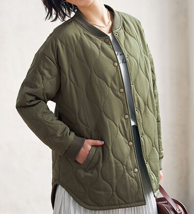 BELLUNA（ベルーナ）の「中わたキルトシンプルブルゾン（ブルゾン）」