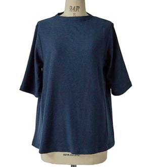ルフラン（ルフラン）の「汗じみ対策ひんやりマチ付プルオーバー（カットソー）」｜ネイビー