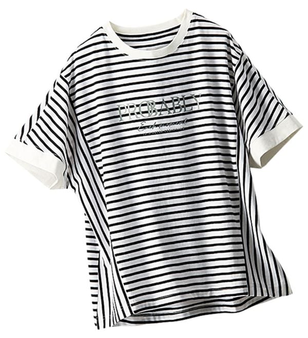 BELLUNA（ベルーナ）の「【２点セット】ロゴＴシャツ付ワンピースアンサンブル（アンサンブル）」｜詳細画像