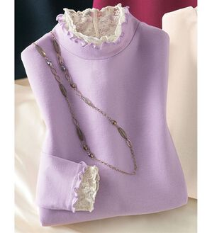 「配色フリルレースの上品インナー（肌着・インナーウェア）」｜ライラック