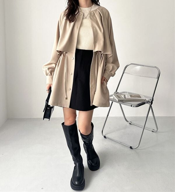 GeeRA（ジーラ）の「ケープデザインミドル丈マンパー（ブルゾン）」｜詳細画像