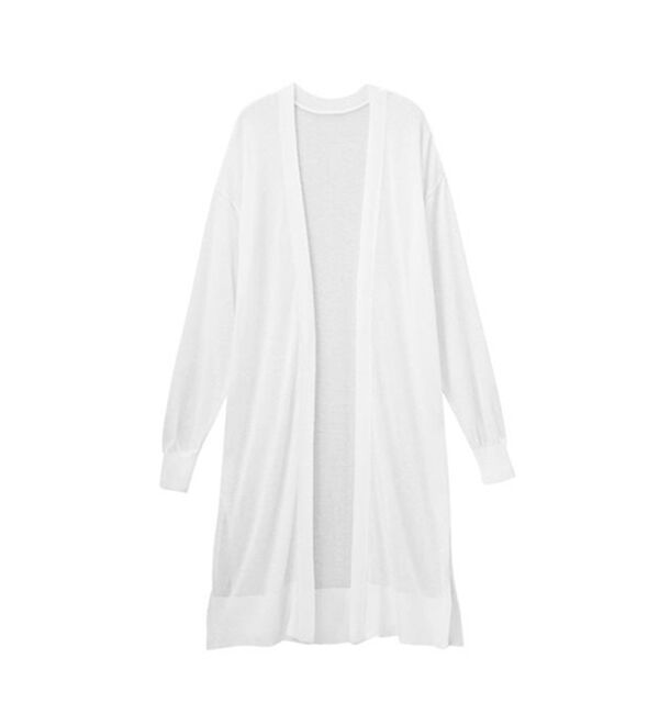 GeeRA（ジーラ）の「【3つの機能付】ロングニットカーディガン（ミディ丈）（ニットカーディガン）」｜詳細画像