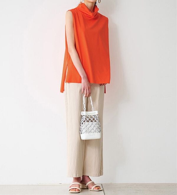 RANAN（ラナン）の「スリーブレスハイネックプルオーバー（カットソー）」｜詳細画像