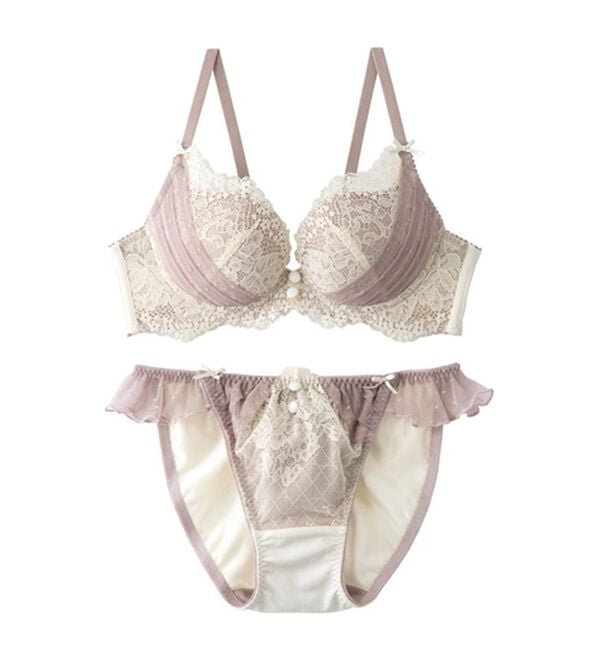 YU'NOW（ユナウ）の「まる胸メイクのちゅるんブラ＆ショーツ（ブラジャー＆ショーツセット）」｜詳細画像