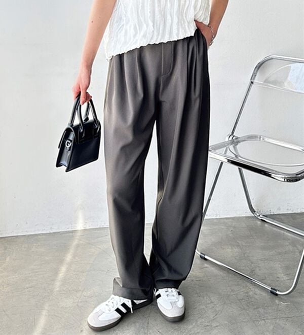 GeeRA（ジーラ）の「オンオフ着られる！カーブパンツ（フルレングスパンツ）」｜詳細画像