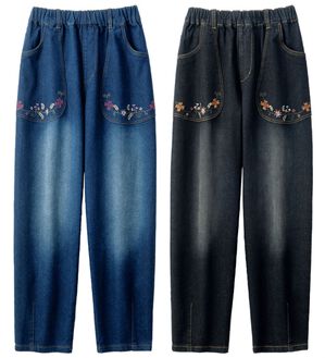 ルフラン（ルフラン）の「【２本組】気まぐれ刺しゅうの花うたデニム（フルレングスパンツ）」｜詳細画像