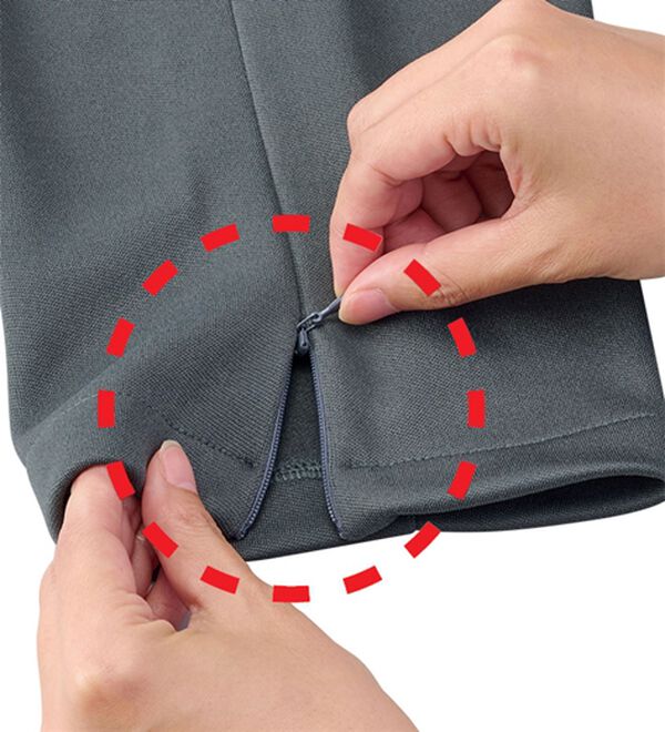 「日本製　裏起毛あったか裾ファスナー付パンツ（フルレングスパンツ）」｜詳細画像