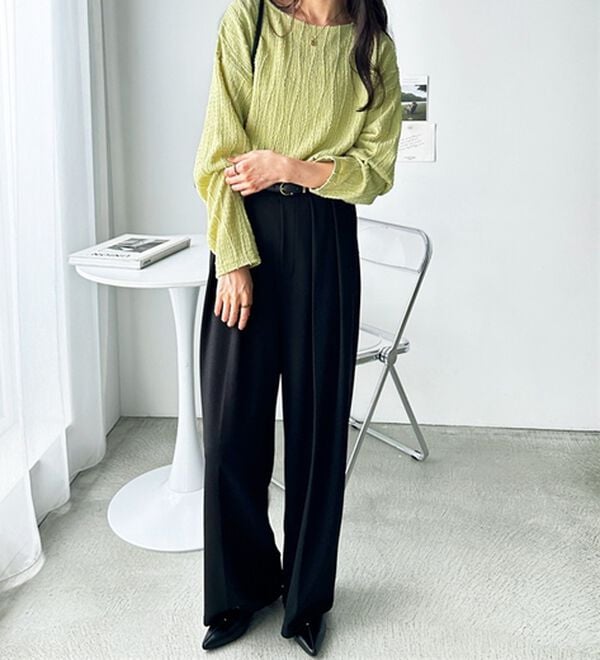 GeeRA（ジーラ）の「シャギージャカードボートネックカットソー（カットソー）」｜詳細画像