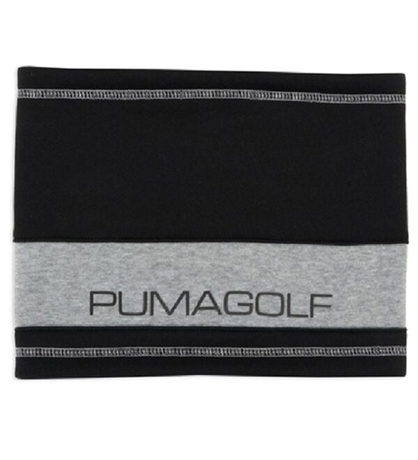 「ＰＭ）ゴルフ　ベーシックロゴ　フリースネックウォーマー（メンズストール・マフラー）」｜プーマブラック