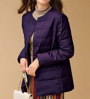 BELLUNA（ベルーナ）の「フレンチダウン使いノーカラージャケット（ショートコート）」｜詳細画像