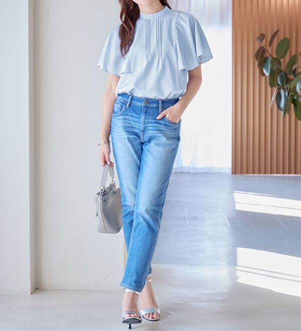 alotta（アロッタ）の「ピンタックフレアー袖ブラウス（ブラウス）」｜詳細画像