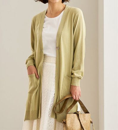 BELLUNA（ベルーナ）の「ヒンヤリ冷感！洗えるロング丈カーディガン（ニットカーディガン）」