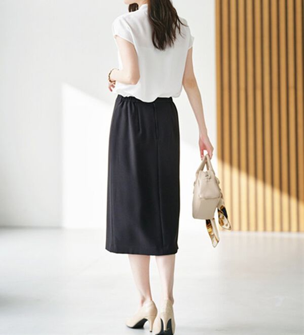 GeeRA（ジーラ）の「【２点】単品使いもできる！ベーシックブラウス＆スカートセットアップ（スカートスーツ）」｜詳細画像