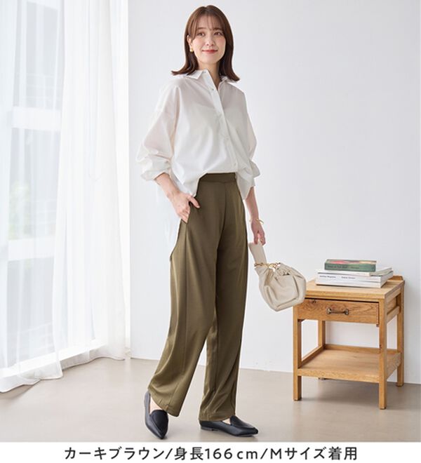 Viola e Viola（ヴィオラ エ ヴィオラ）の「【細見え体型カバー】楽ちん美脚パンツ（フルレングスパンツ）」｜詳細画像