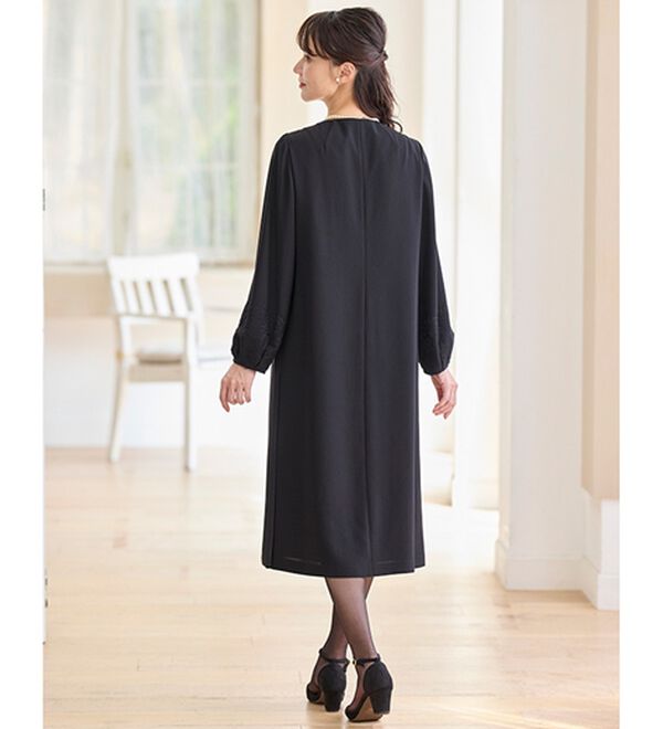 BELLUNA（ベルーナ）の「レーススリーブワンピース（ブラックフォーマル（喪服・礼服））」｜詳細画像