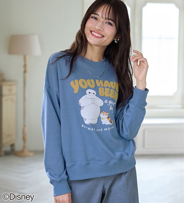 BELLUNA（ベルーナ）の「＜Ｄｉｓｎｅｙ＞【ベイマックス】部分発泡プリント裏毛ゆったりトレーナー（トレーナー・スウェット）」｜詳細画像