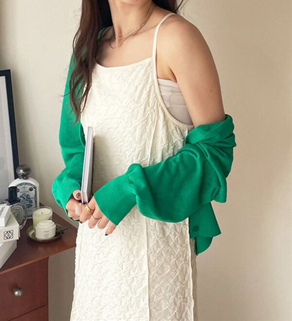 GeeRA（ジーラ）の「ぽこぽこカットジャカードキャミワンピース（その他ワンピース）」｜詳細画像