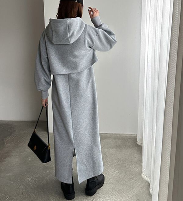 CPG＊ハーフジップワンピース セットアップ風ハーフジップワンピース - ベルーナ【公式】