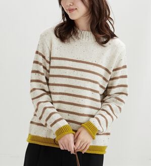 「カラーネップ入り配色ボーダープルオーバー（カットソー）」｜詳細画像