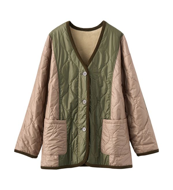 BELLUNA（ベルーナ）の「パイピング使いキルトブルゾンジャケット（ブルゾン）」｜詳細画像