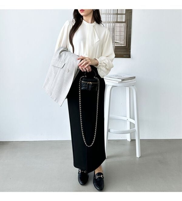 GeeRA（ジーラ）の「２ＷＡＹドレープスカーフタイブラウス（ブラウス）」｜詳細画像