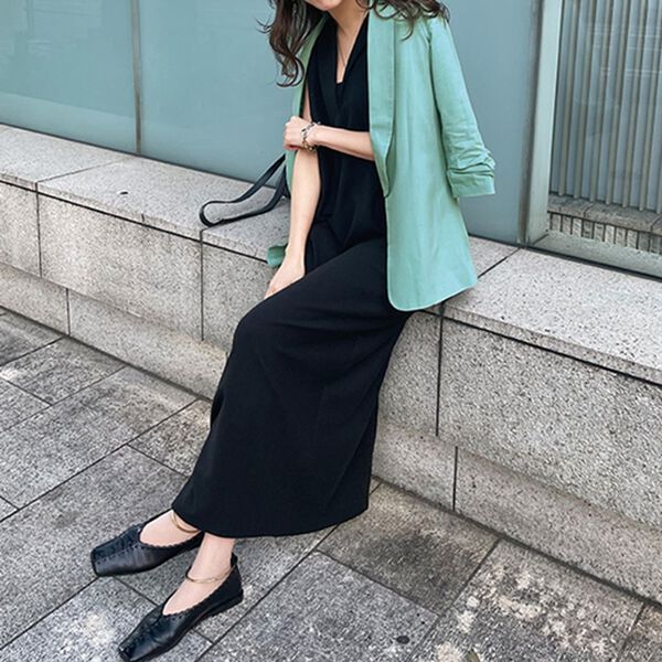 RANAN（ラナン）の「麻調カジュアルセットアップ（パンツスーツ）」｜詳細画像