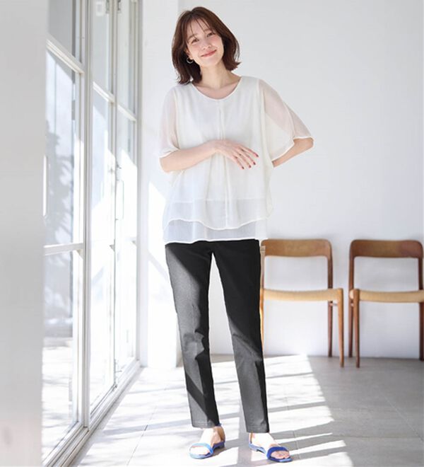 Viola e Viola（ヴィオラ エ ヴィオラ）の「すっきり楽ちんチュニックパンツ（フルレングスパンツ）」｜詳細画像