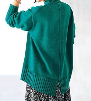 BELLUNA（ベルーナ）の「洗える！バックスリットデザインニット（ニット・セーター）」｜詳細画像