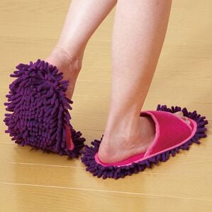 「マイクロファイバー履くモップ　２色組（掃除用品）」｜詳細画像