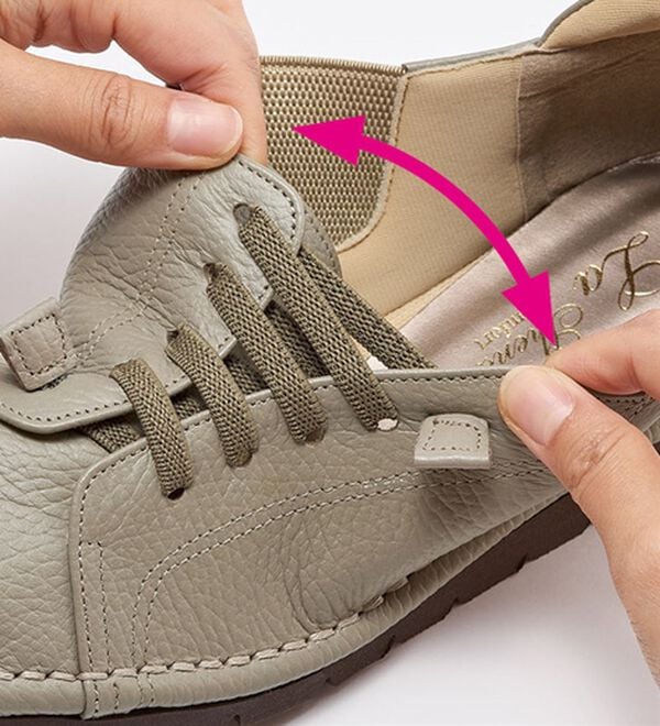 ルフラン（ルフラン）の「＜ラシーナコンフォート＞４Ｅサイドゴムレースアップシューズ（フラットシューズ）」｜詳細画像