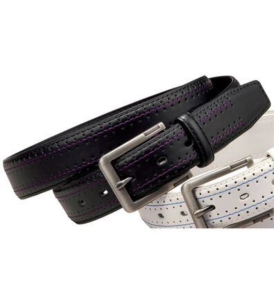 「＜トランスコンチネンツゴルフ＞ステッチがおしゃれなゴルフベルト（メンズベルト）」