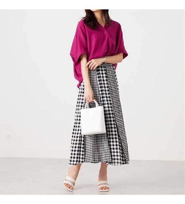 BELLUNA（ベルーナ）の「機能付リネン混スキッパーデザインシャツ（シャツ）」｜詳細画像