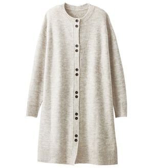 BELLUNA（ベルーナ）の「メランジ調ボタンデザインニットカーディガン（ニットカーディガン）」｜アイボリー系