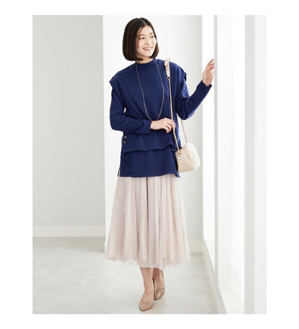 BELLUNA（ベルーナ）の「ベスト付ニットチュニックアンサンブル（アンサンブル）」｜詳細画像