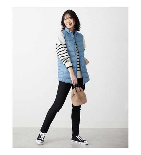 BELLUNA（ベルーナ）の「フレンチダウン使いロング丈ベスト（ベスト）」｜詳細画像