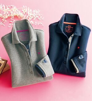 ルフラン（ルフラン）の「【２色組】【ＰＯＬＯ　ＢＣＳ】鹿の子裏起毛ポロチュニック（カットソー）」｜2色組