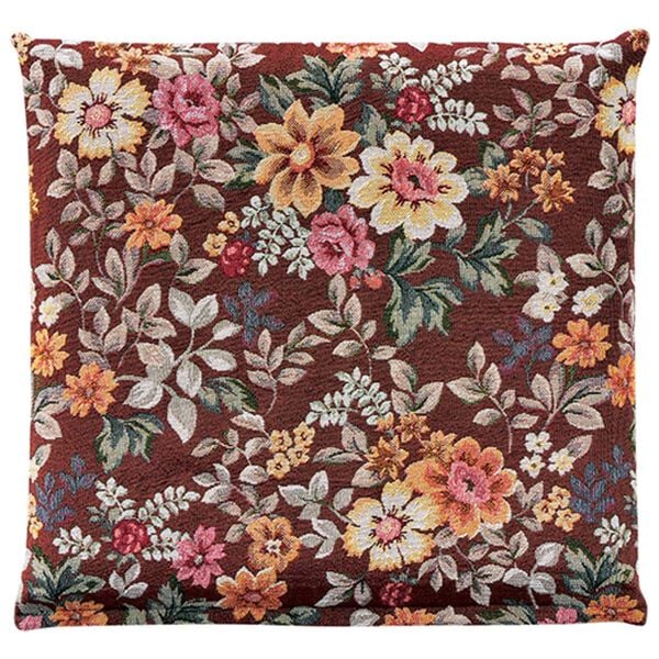 「ゴブラン織座布団カバー５枚組（座布団・座布団カバー）」｜ブラウン